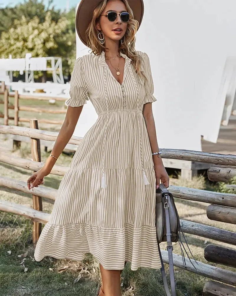 Striped Midi Dress