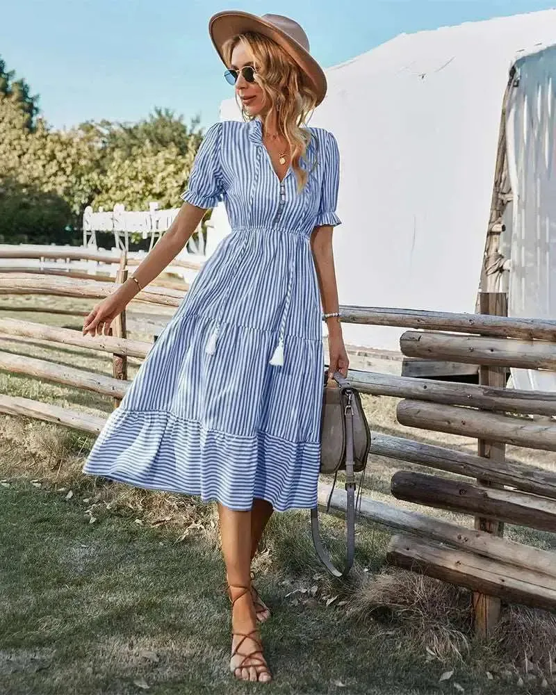 Striped Midi Dress