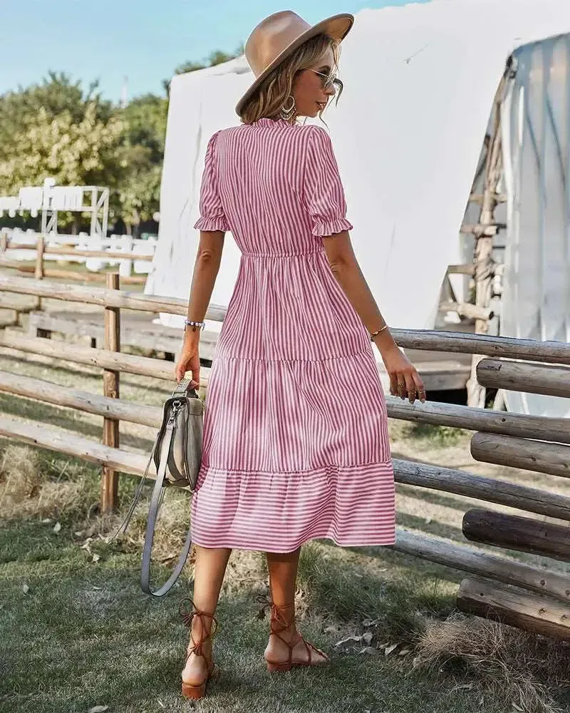 Striped Midi Dress