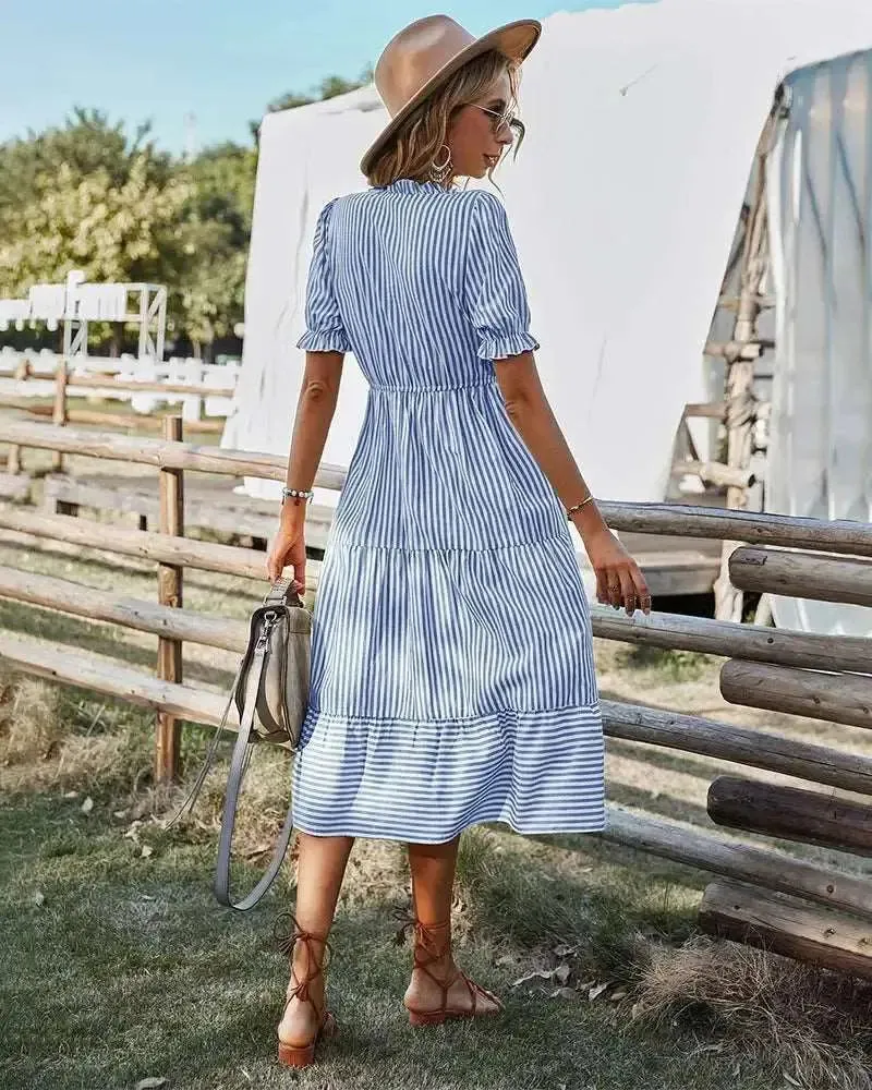 Striped Midi Dress