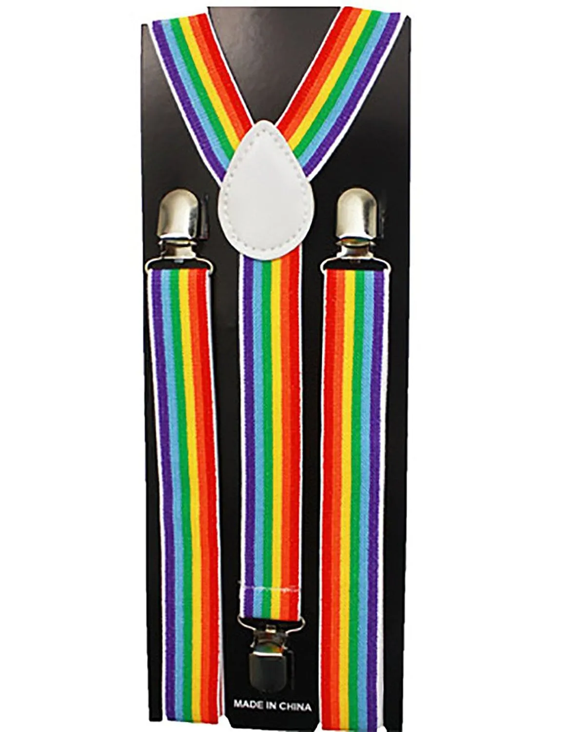 Striped Rainbow Pride Adjustable Fashion Suspenders