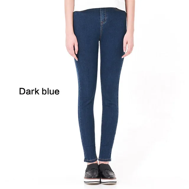 Stylish Comfort: Women's High Waist Slim Fit Denim Pants