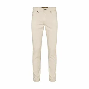 Suede Touch Slim Fit 5-Pocket Chino - Beige