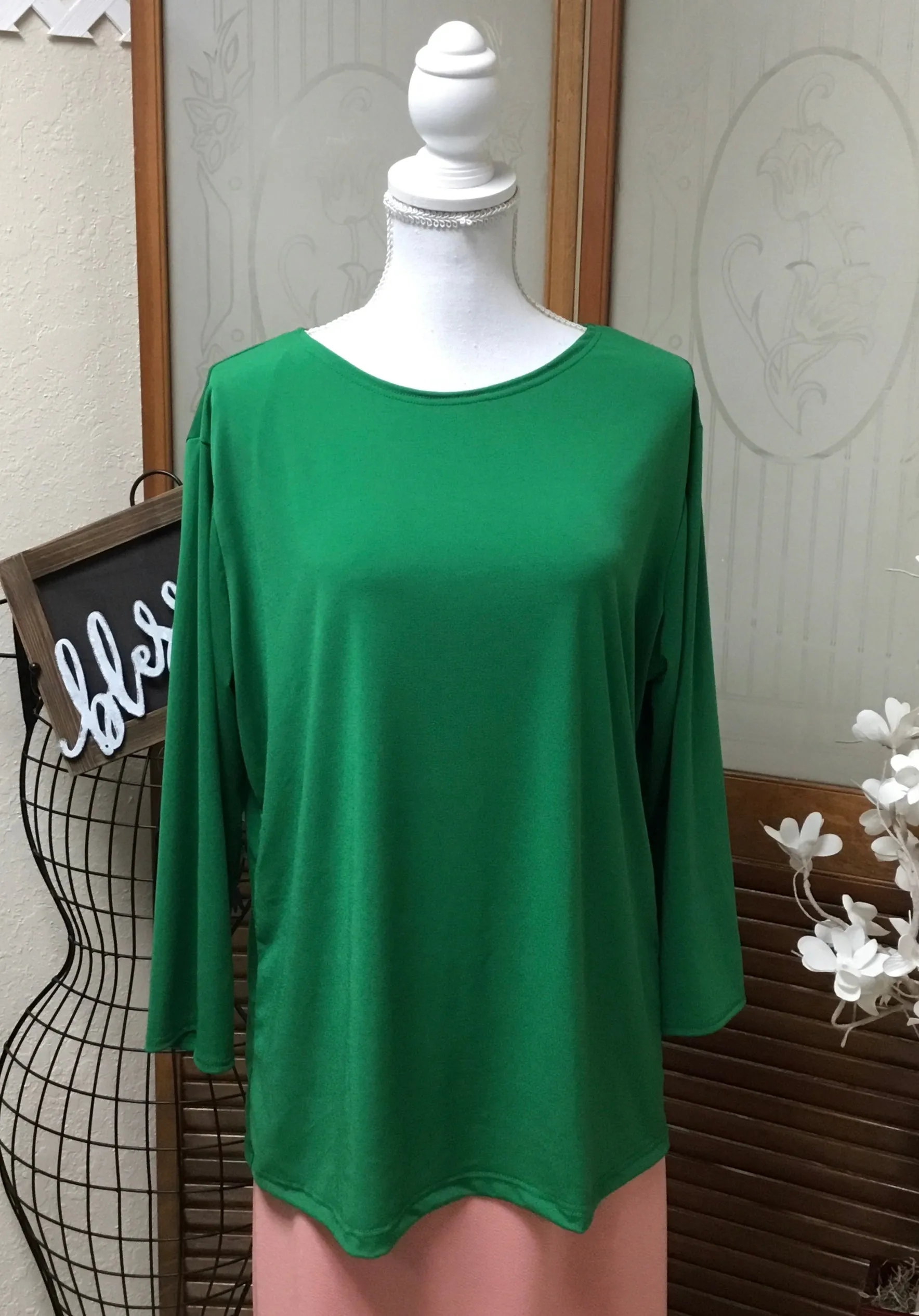 Summer Green ITY Layering Top