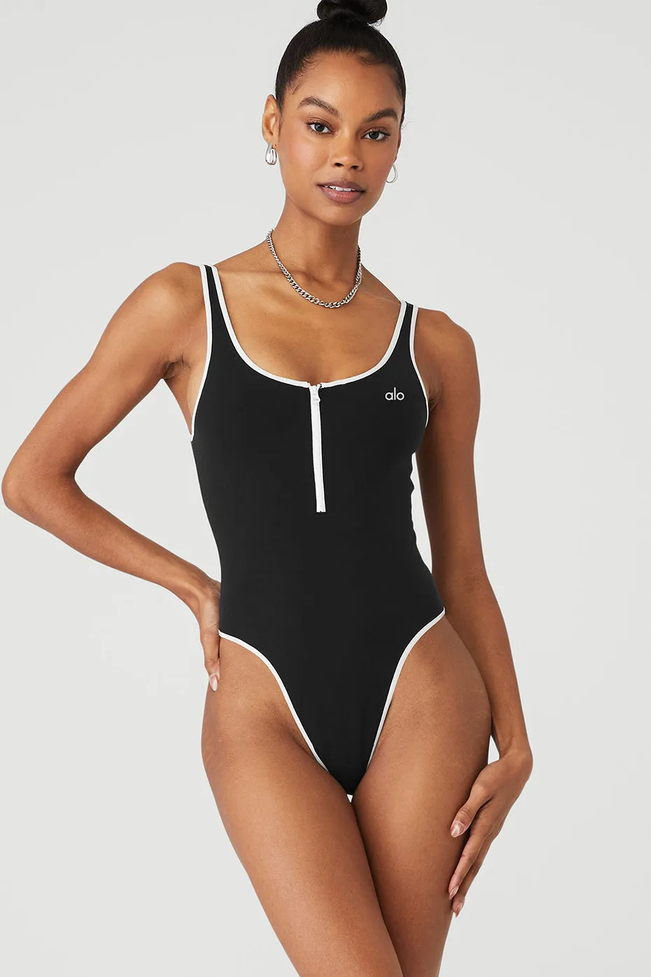 Supernova Bodysuit - Black/White