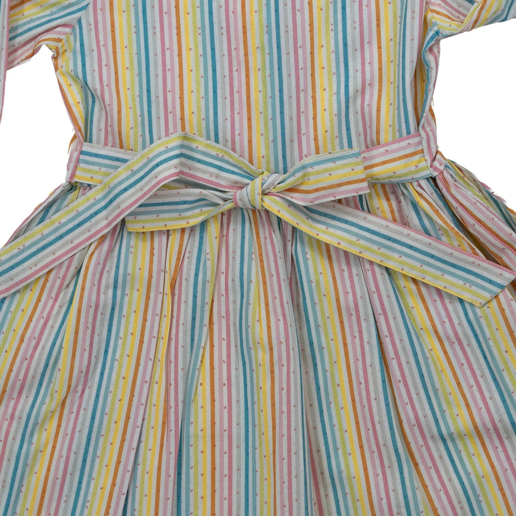 Sustainable Summer Fun: Eco-Friendly Striped Dress with Puff Sleeves