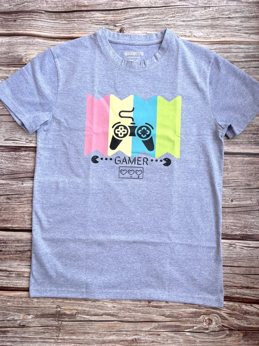 Sustainable T-Shirt | Recycled Plastic & Recycled Cotton Blend | Gamer Design