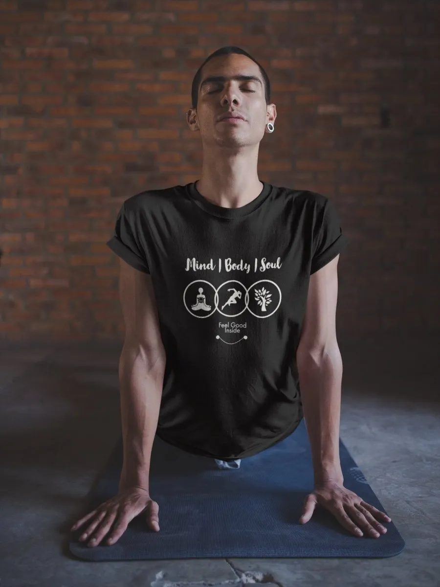 Sustainable T-Shirt | Recycled Plastic   Recycled Cotton Blend | Mind Body Soul Design