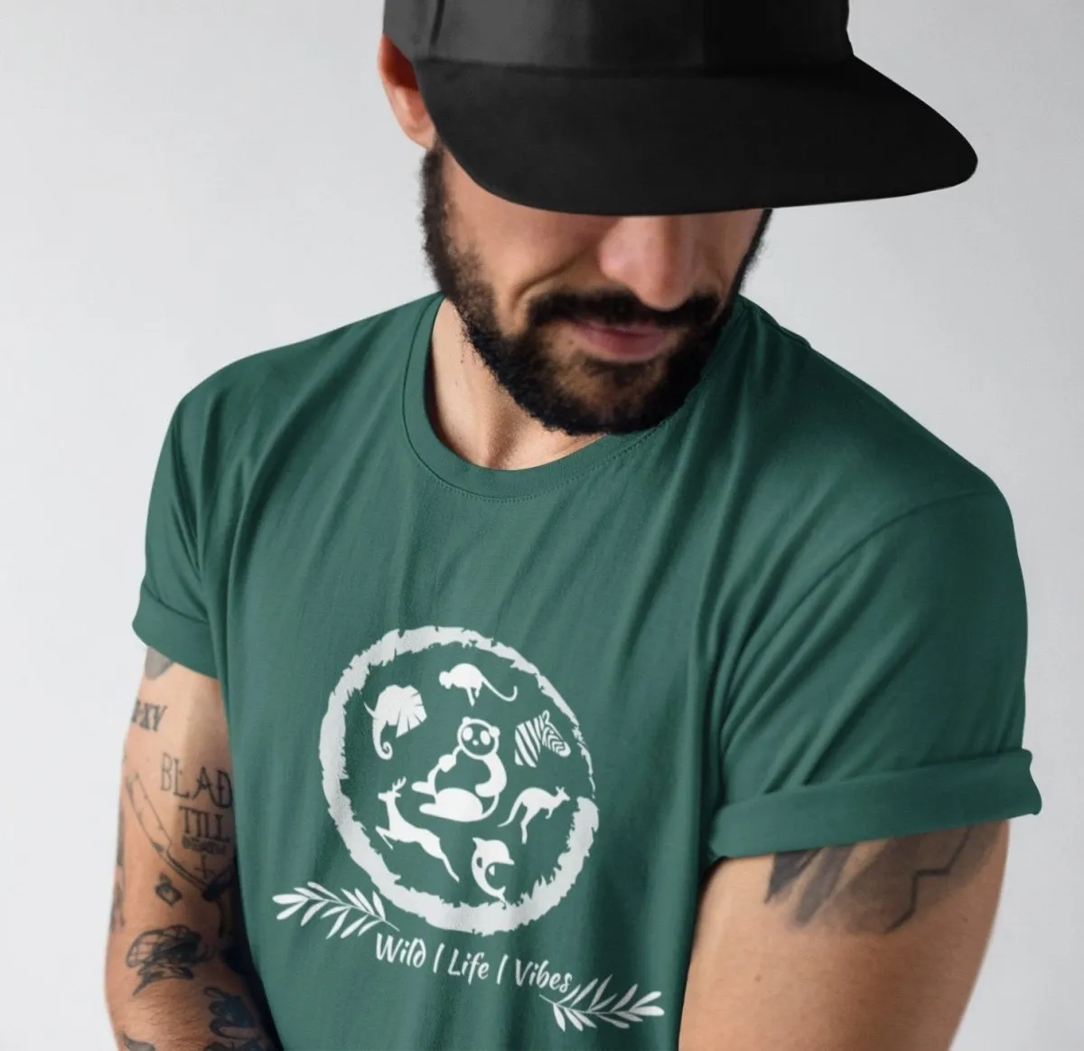 Sustainable T-Shirt | Recycled Plastic   Recycled Cotton Blend | Wild Life Design