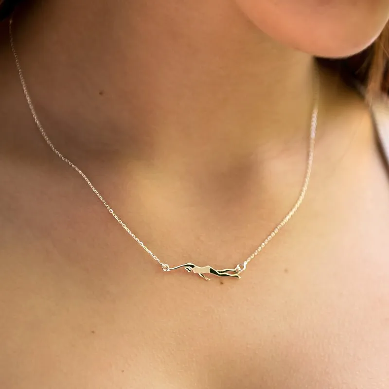 Swimmer Necklace - Sterling Sliver