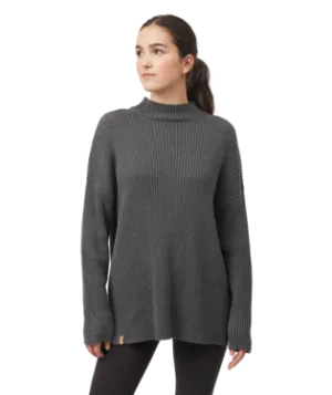 TenTree Womens Highline Rib Tunic Sweater / Grey Heather