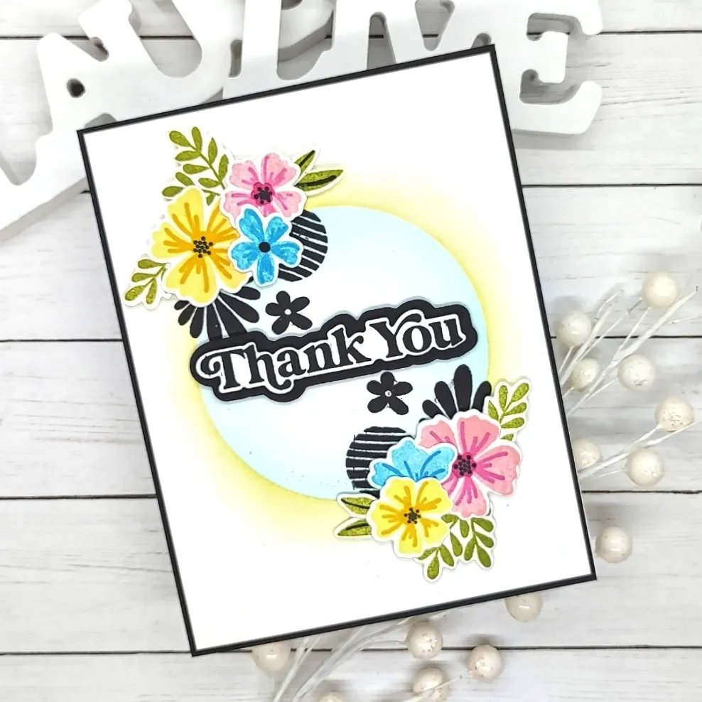 Thank You Flowers 4x6 Stamps