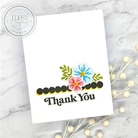 Thank You Flowers 4x6 Stamps