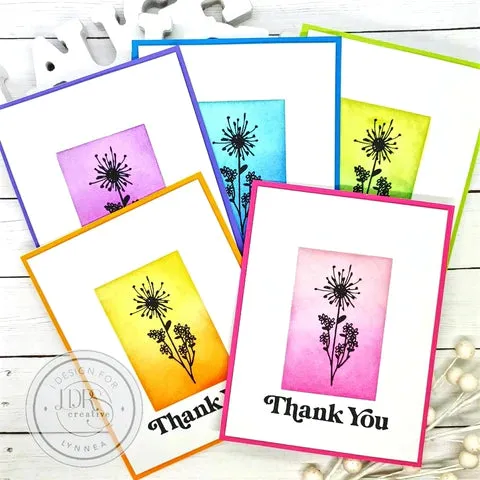 Thank You Flowers 4x6 Stamps