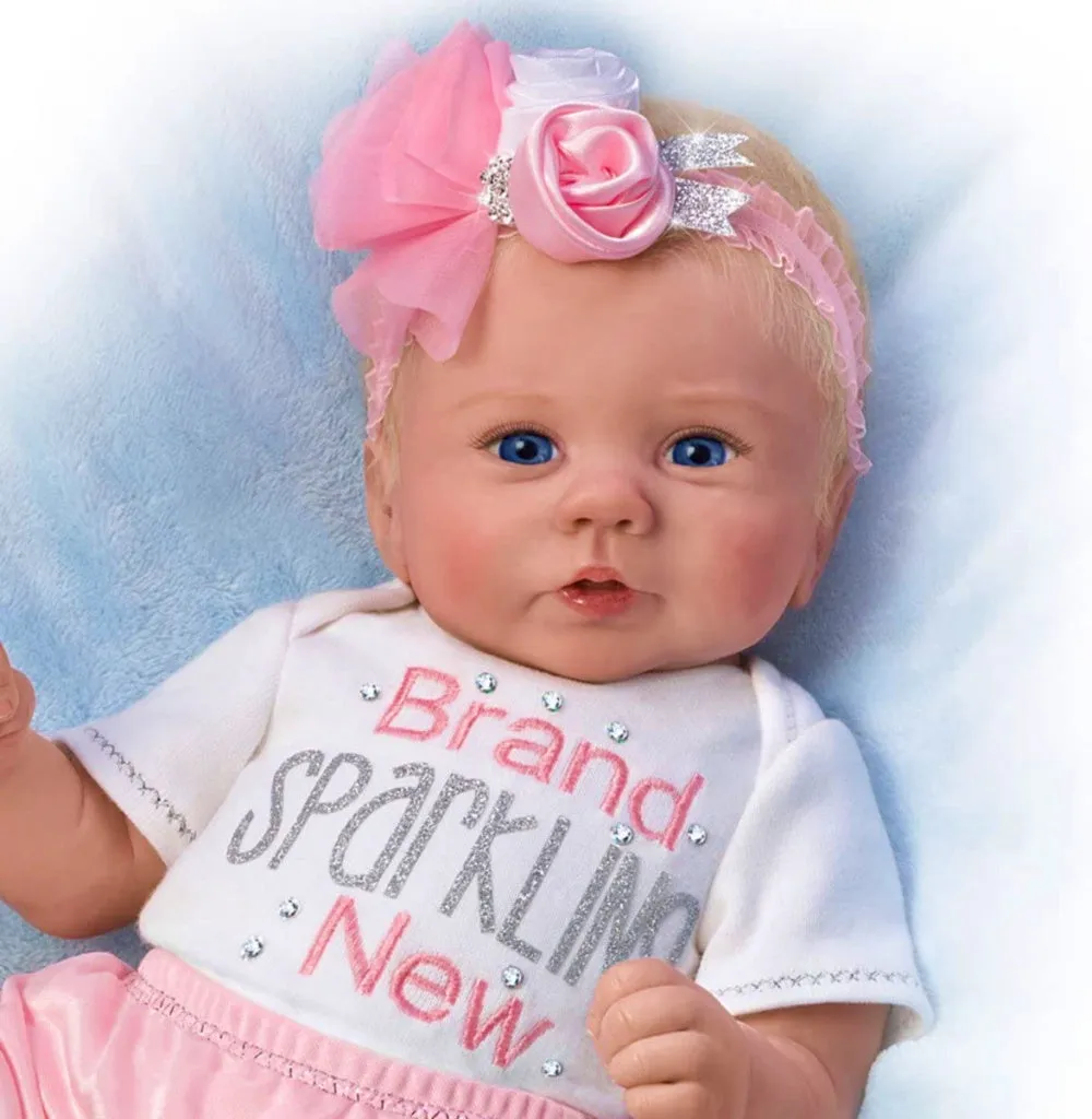 The Ashton - Drake Galleries Kaylie's Brand Sparkling New So Truly Real® Baby Girl Doll Weighted Fully Poseable with Soft RealTouch® Vinyl Skin by Master Doll Artist Violet Parker 16.5"-inches