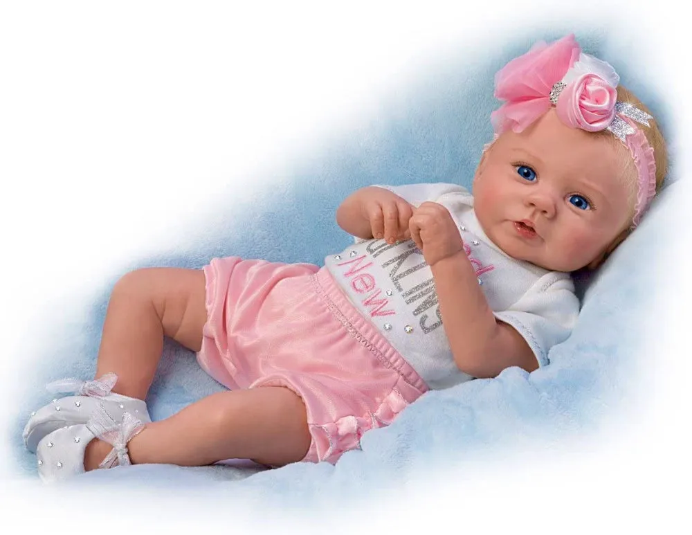 The Ashton - Drake Galleries Kaylie's Brand Sparkling New So Truly Real® Baby Girl Doll Weighted Fully Poseable with Soft RealTouch® Vinyl Skin by Master Doll Artist Violet Parker 16.5"-inches