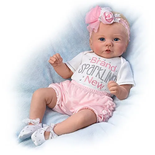 The Ashton - Drake Galleries Kaylie's Brand Sparkling New So Truly Real® Baby Girl Doll Weighted Fully Poseable with Soft RealTouch® Vinyl Skin by Master Doll Artist Violet Parker 16.5"-inches