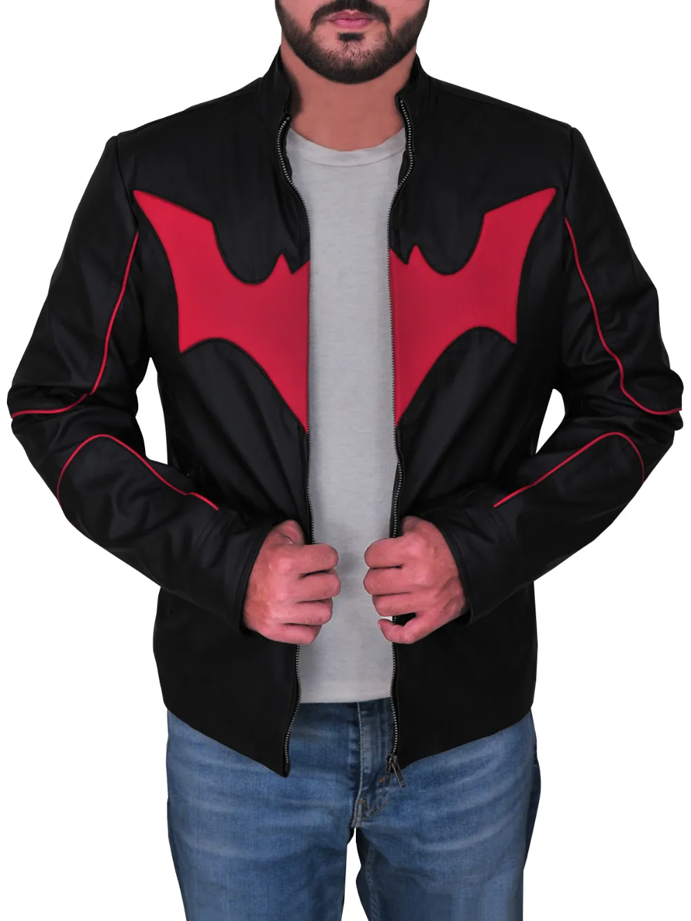 The Batman Logo Black Leather Jacket