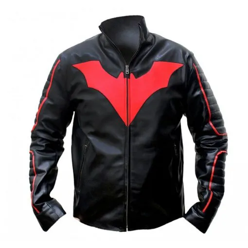 The Batman Logo Black Leather Jacket