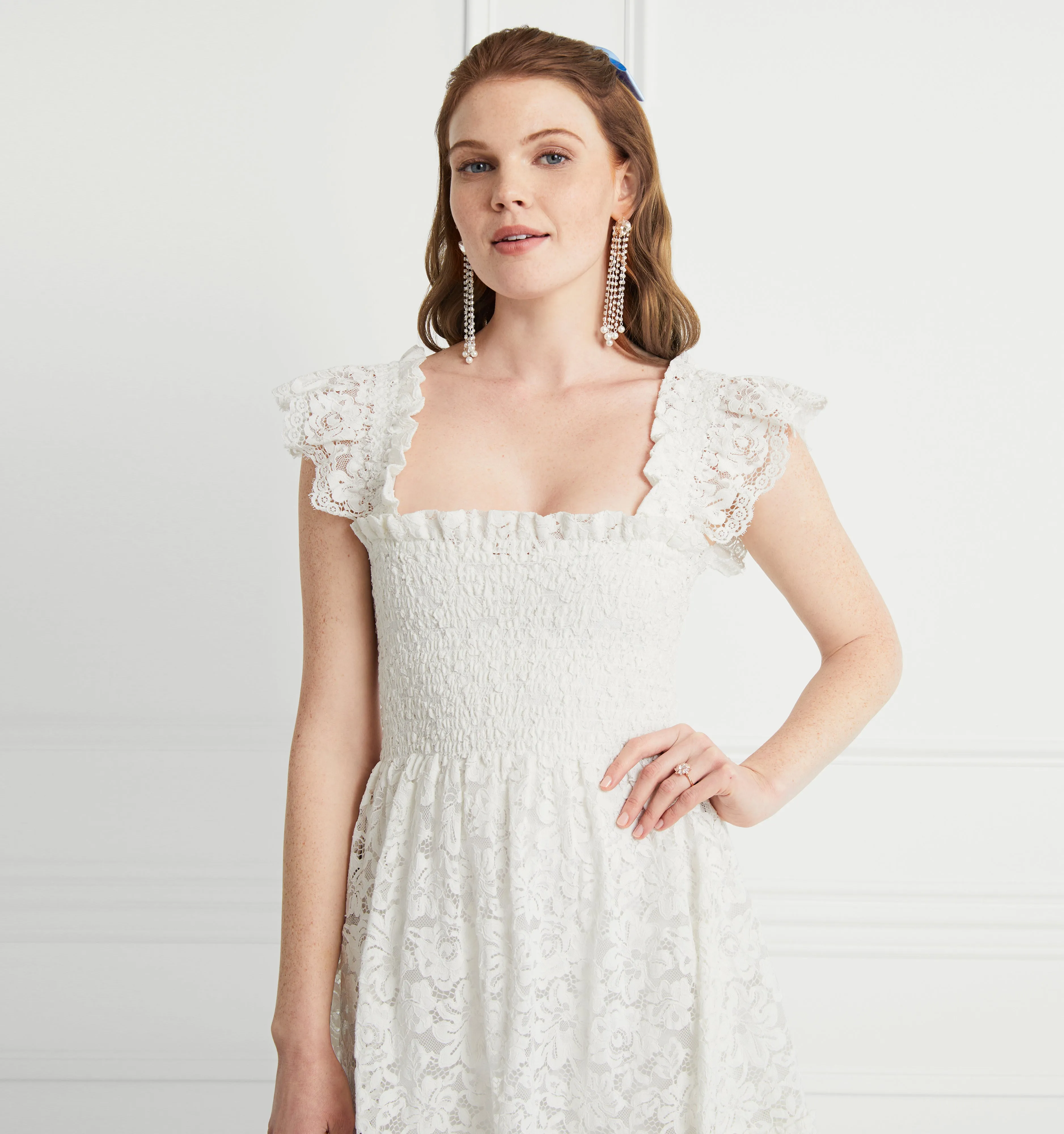 The Lace Elizabeth Nap Dress - White Lace