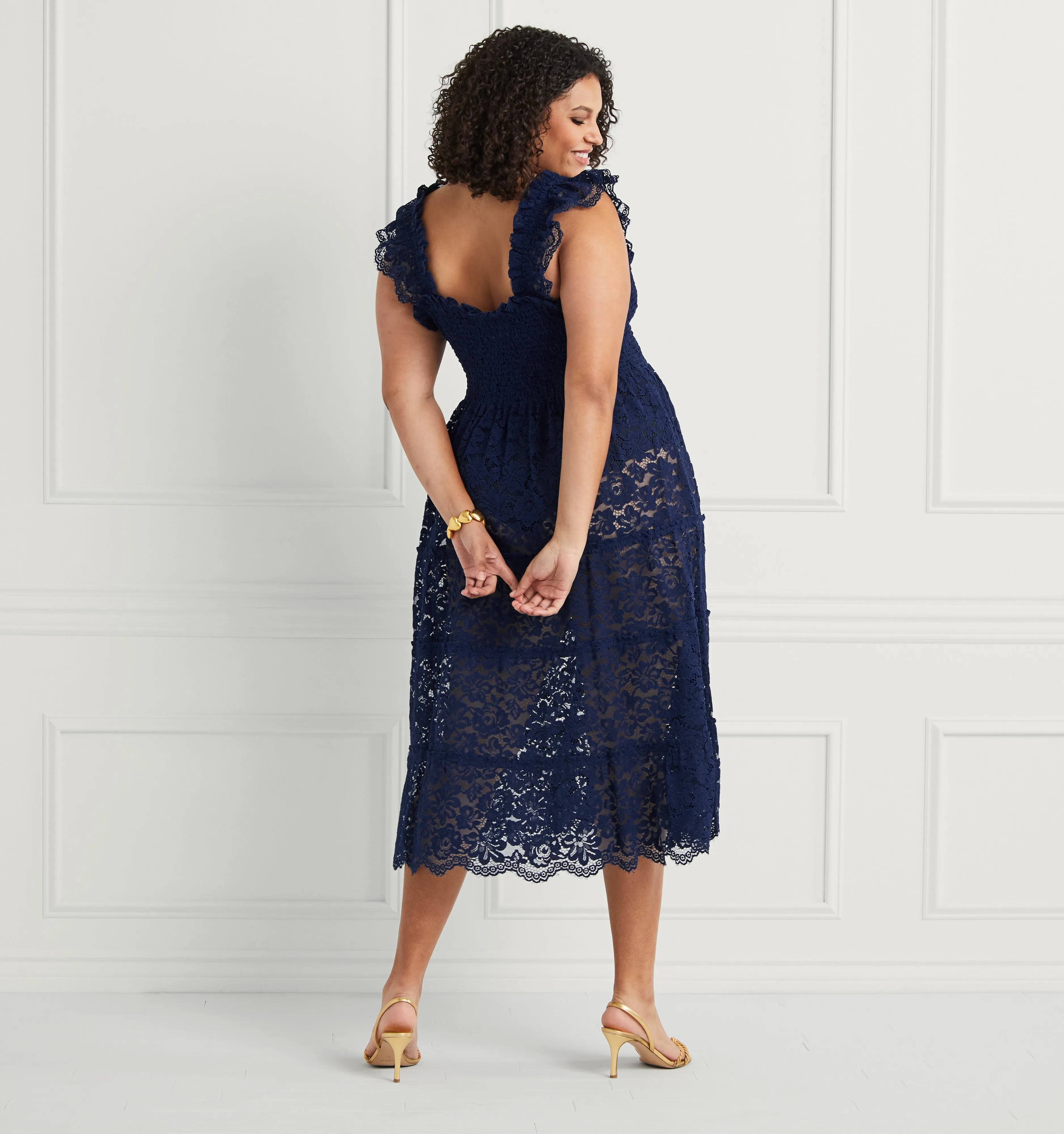 The Lace Ellie Nap Dress - Navy Lace