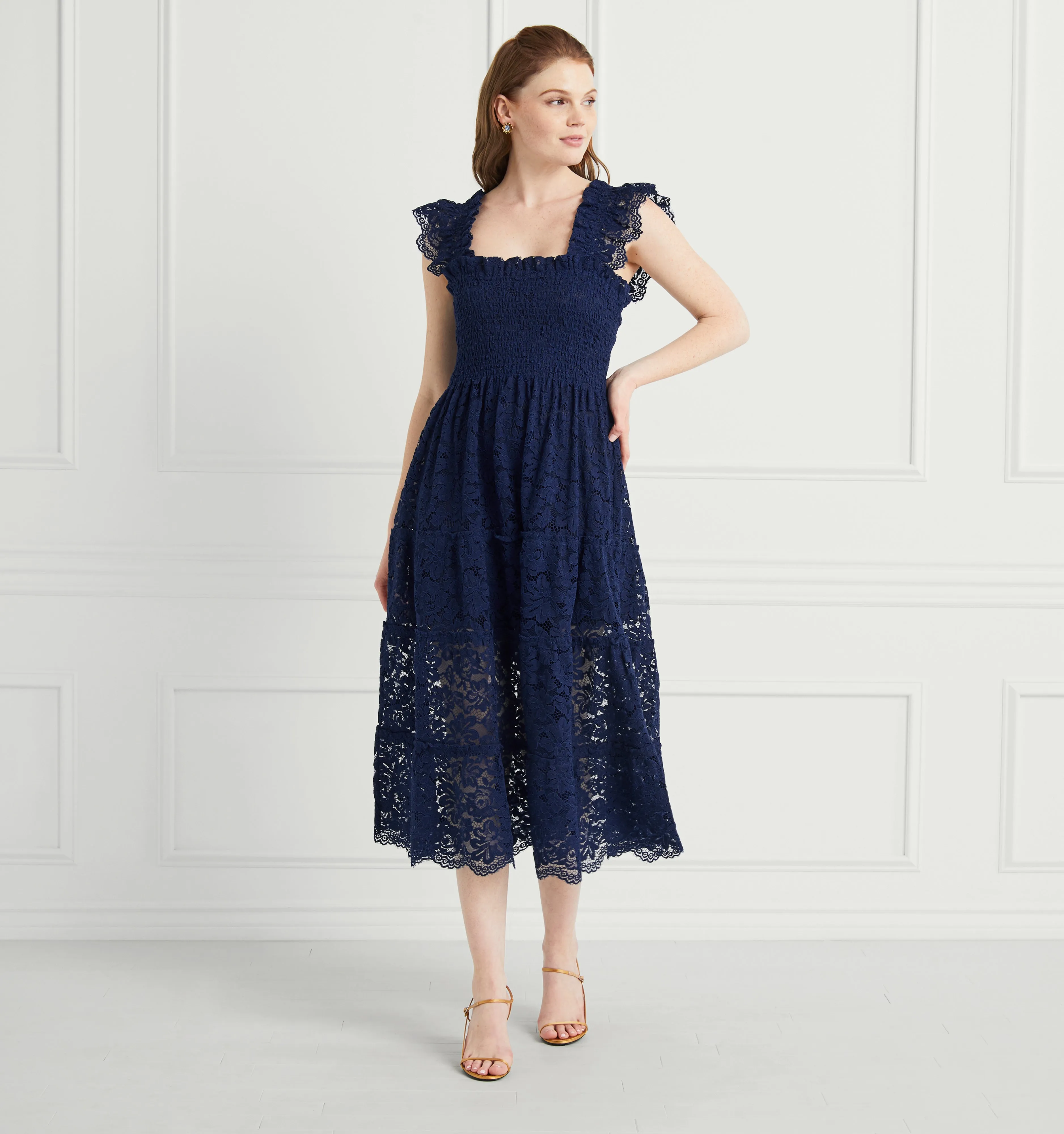 The Lace Ellie Nap Dress - Navy Lace