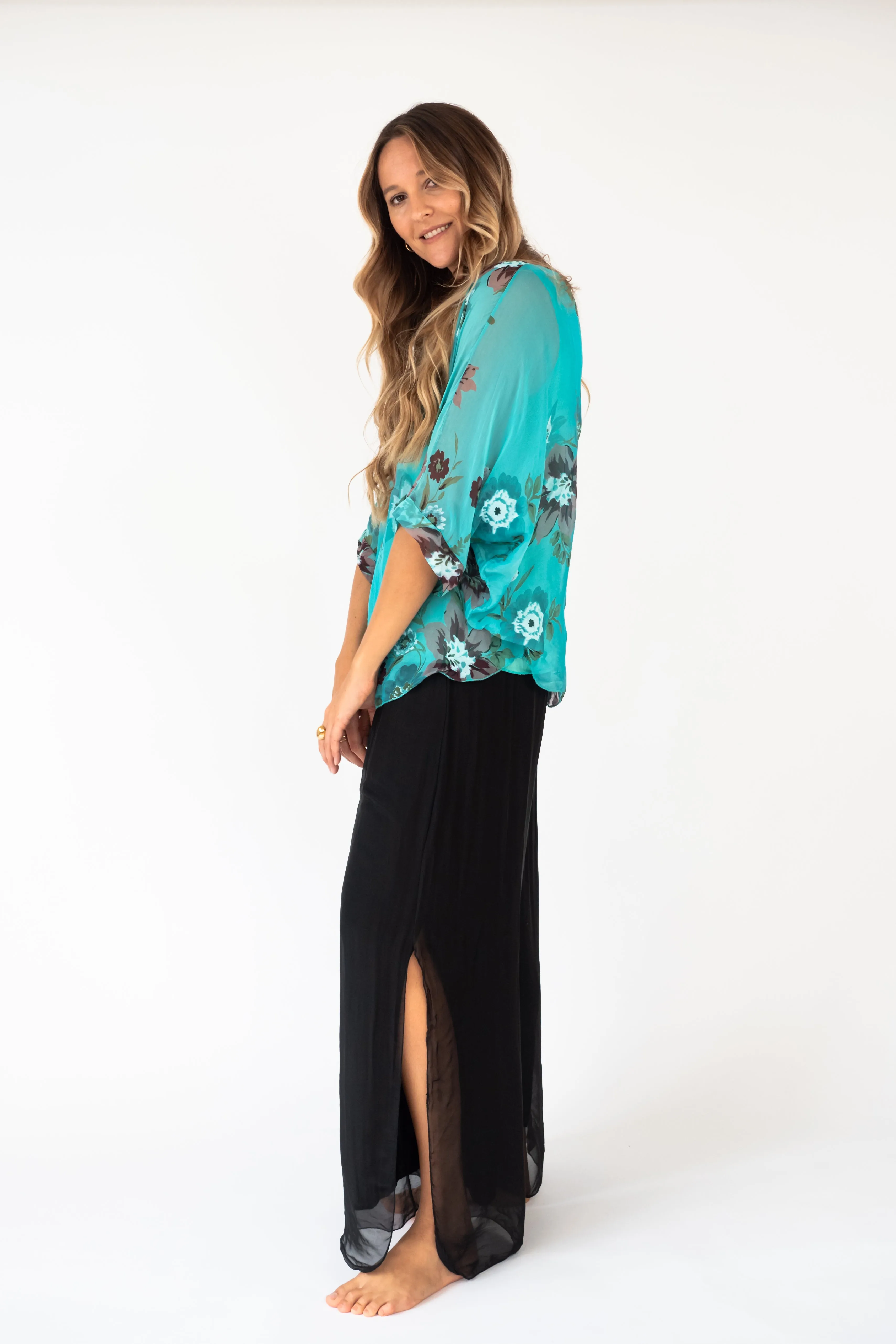 The NAPILI Silk Palazzo Pants