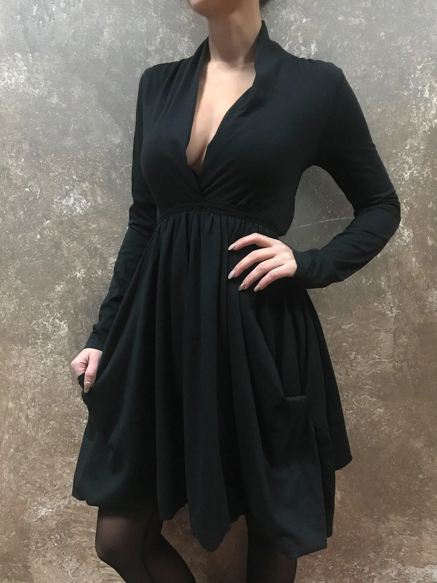 Tough Luv Black Long Sleeve Goddess Dress