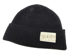 TOYS McCOY Watch Cap Men's Casual Wool Knit Hat With Fold-Up Cuff Inspired By Military Styles from WWII TMA2417 030 Black