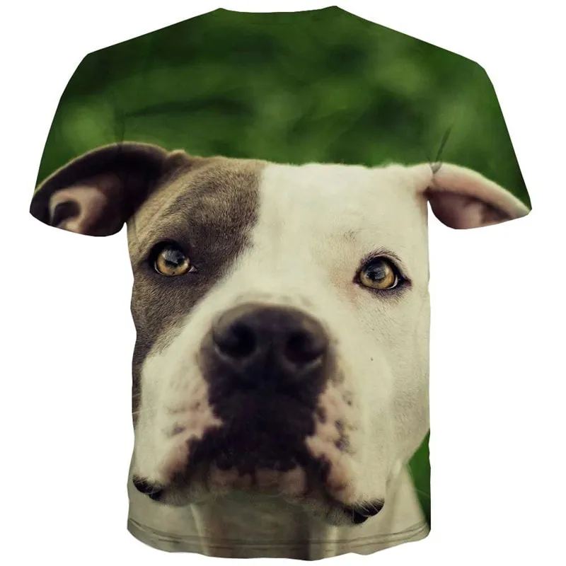 tshirt dog top tee Puppy Cute animal big Smart dogs male art costume Cool