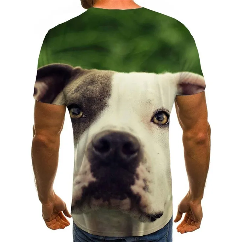 tshirt dog top tee Puppy Cute animal big Smart dogs male art costume Cool