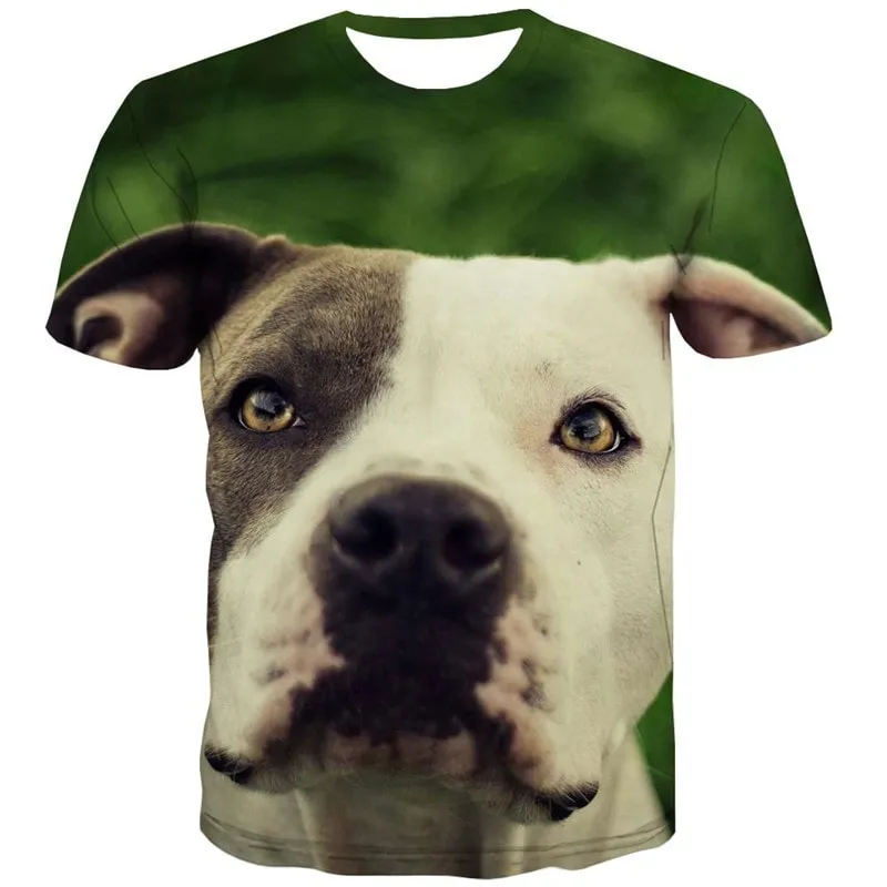 tshirt dog top tee Puppy Cute animal big Smart dogs male art costume Cool