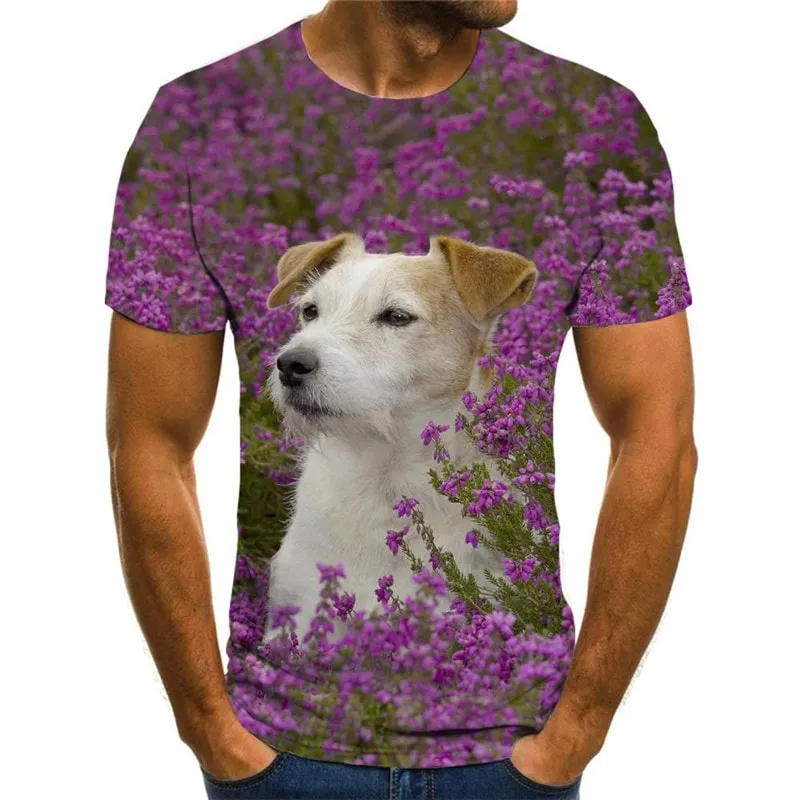 tshirts dog Puppy Cute animal Print clothes big Smart dogs outfits men Cool