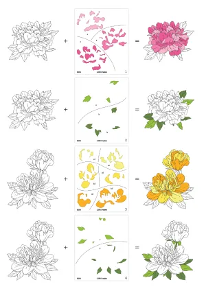 Tufted Petals Layering Stencils