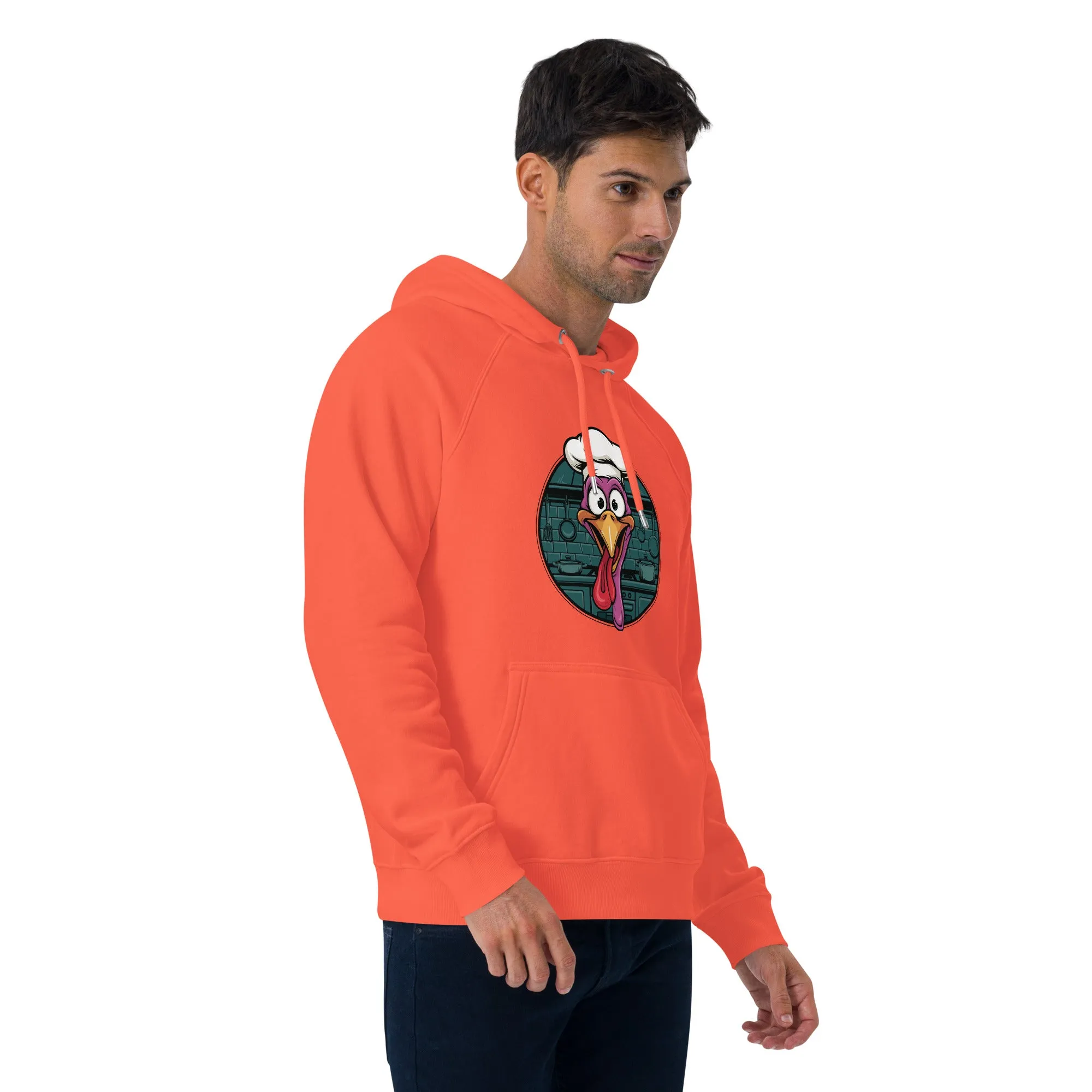 Turkey Head Graphic Men Eco Raglan Hoodie