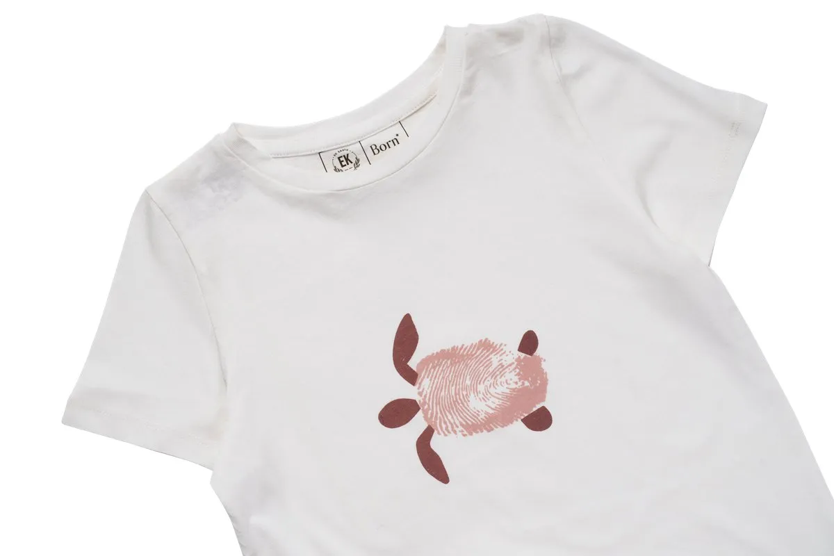 Turtle by Human Nature Kids Unisex Organic Cotton T-shirt | White