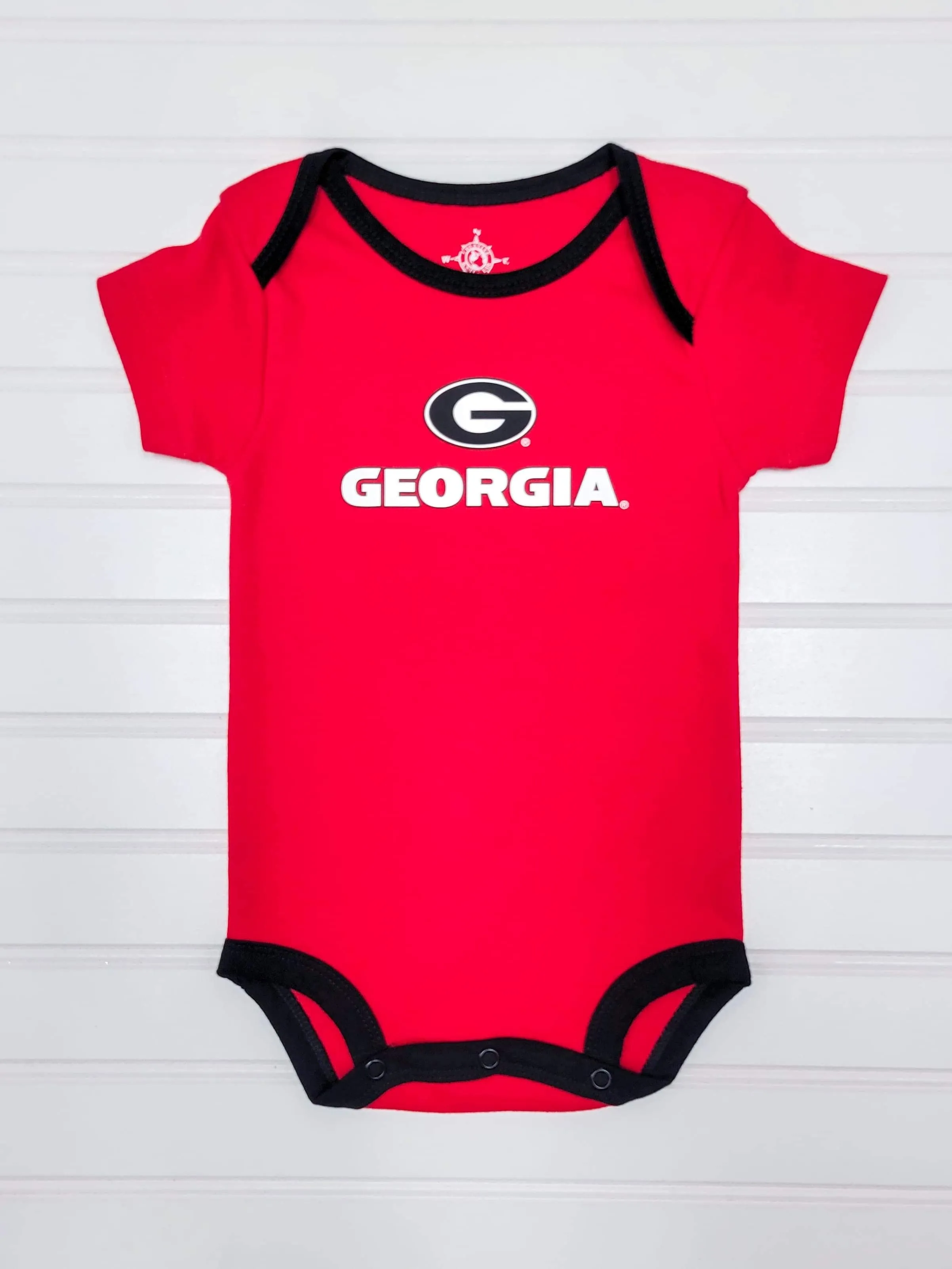 UGA Two Tone Bodysuit - Red/Black