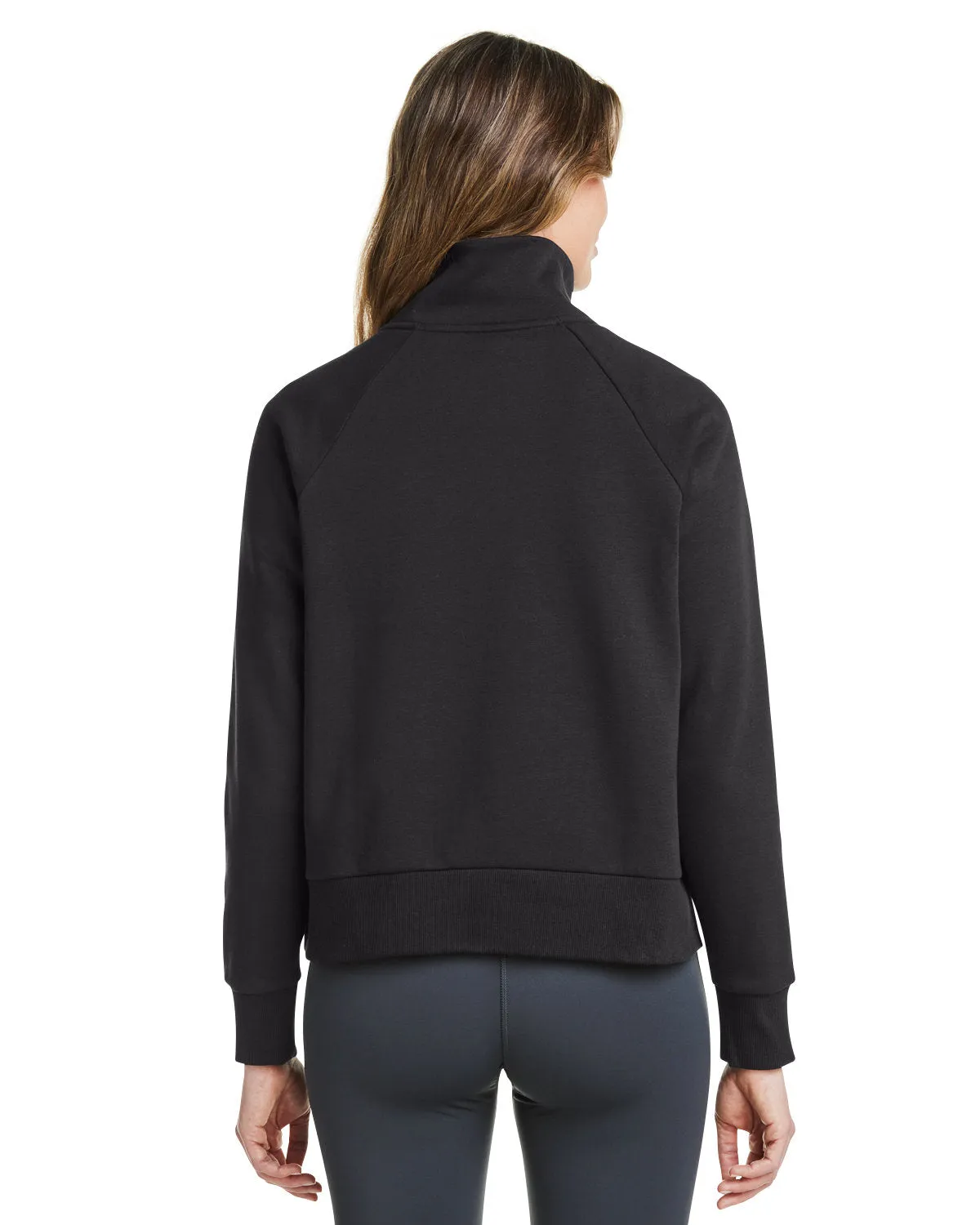 Under Armour Ladies' Rival Fleece Custom Quarter-Zips, Black