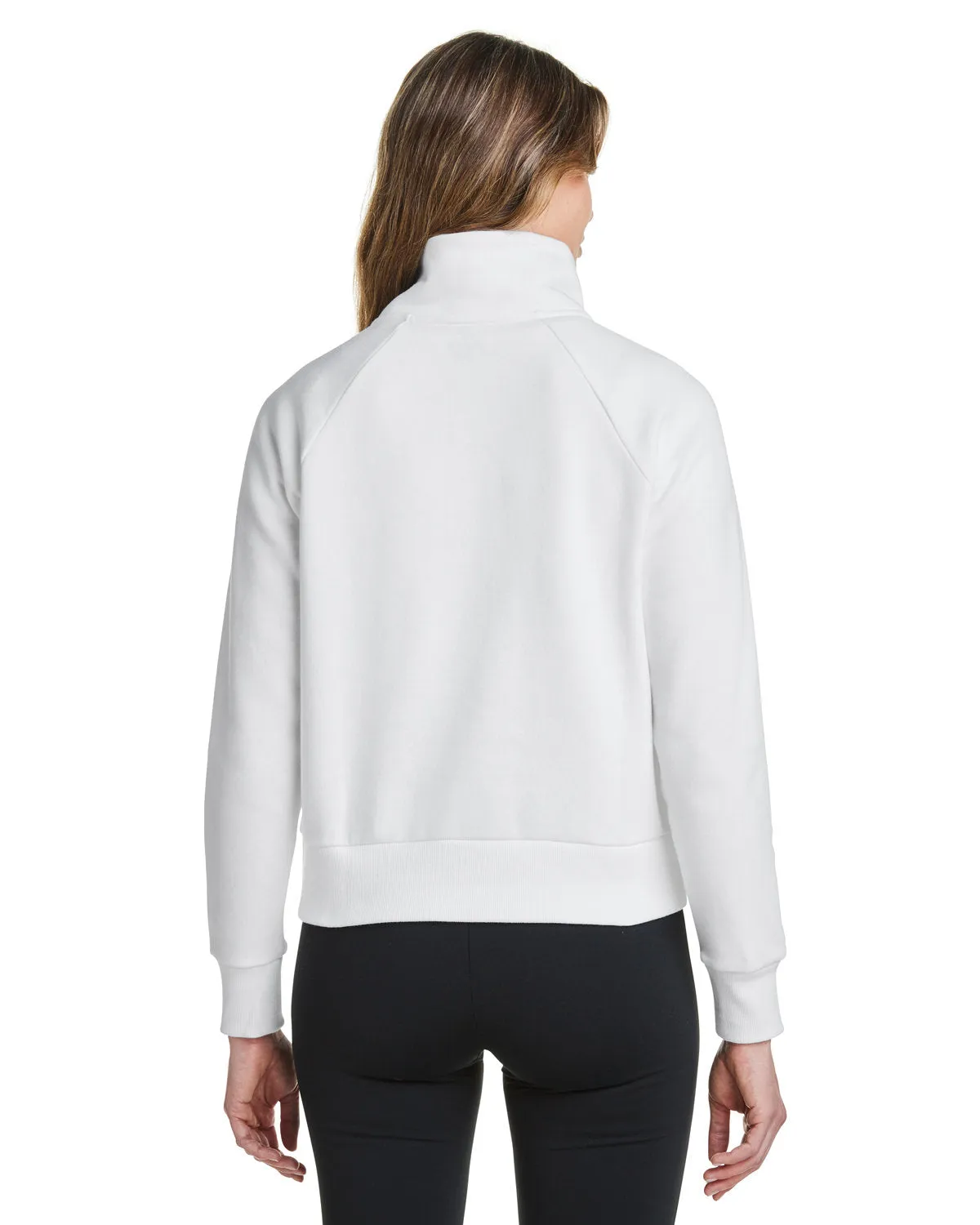 Under Armour Ladies' Rival Fleece Custom Quarter-Zips, White