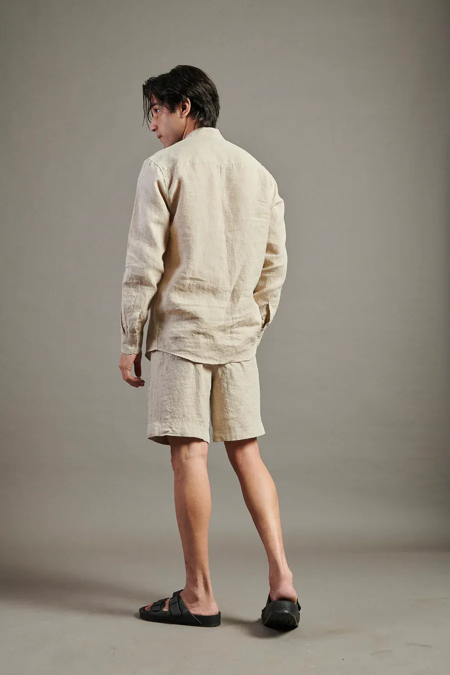 Undyed Linen Golf Shorts