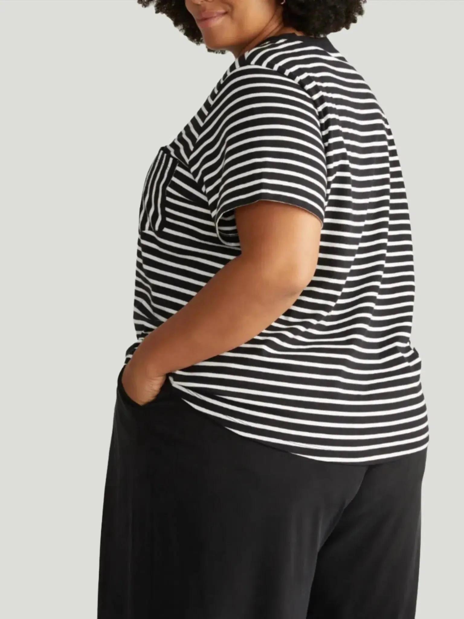 Universal Standard Breton Stripe Garcon Tee