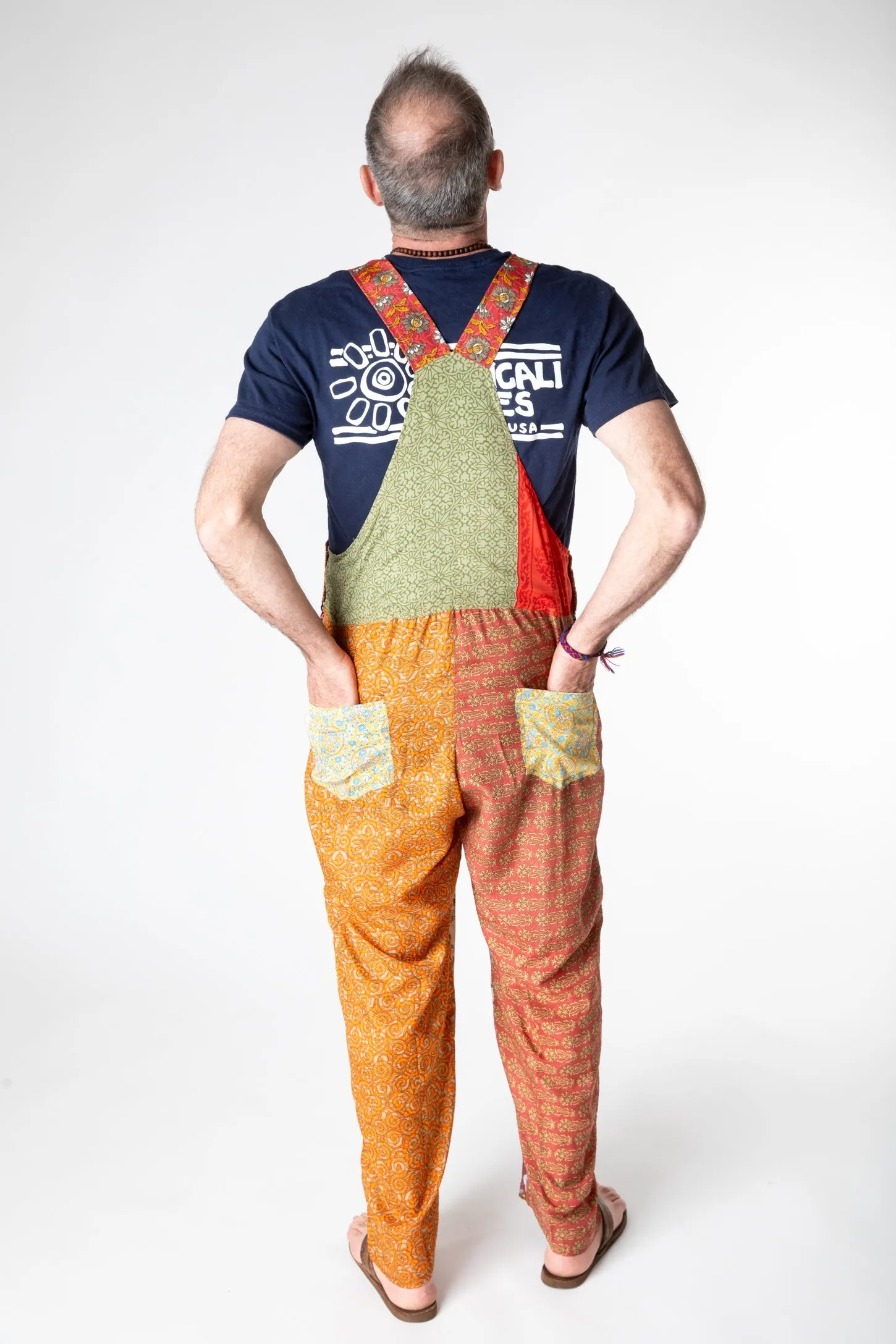 Upcycled Sari Silk Mens Overalls Overstock