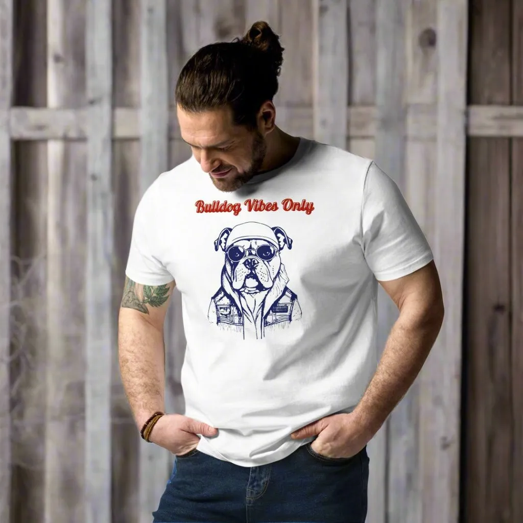 Vegan Organic Cotton T-Shirt | Bulldog Vibes Only Print