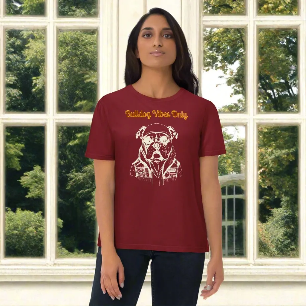 Vegan Organic Cotton T-Shirt | Bulldog Vibes Only Print