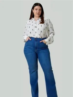 Vibrant M.i.U  Plus Size Bootcut Ankle Jeans