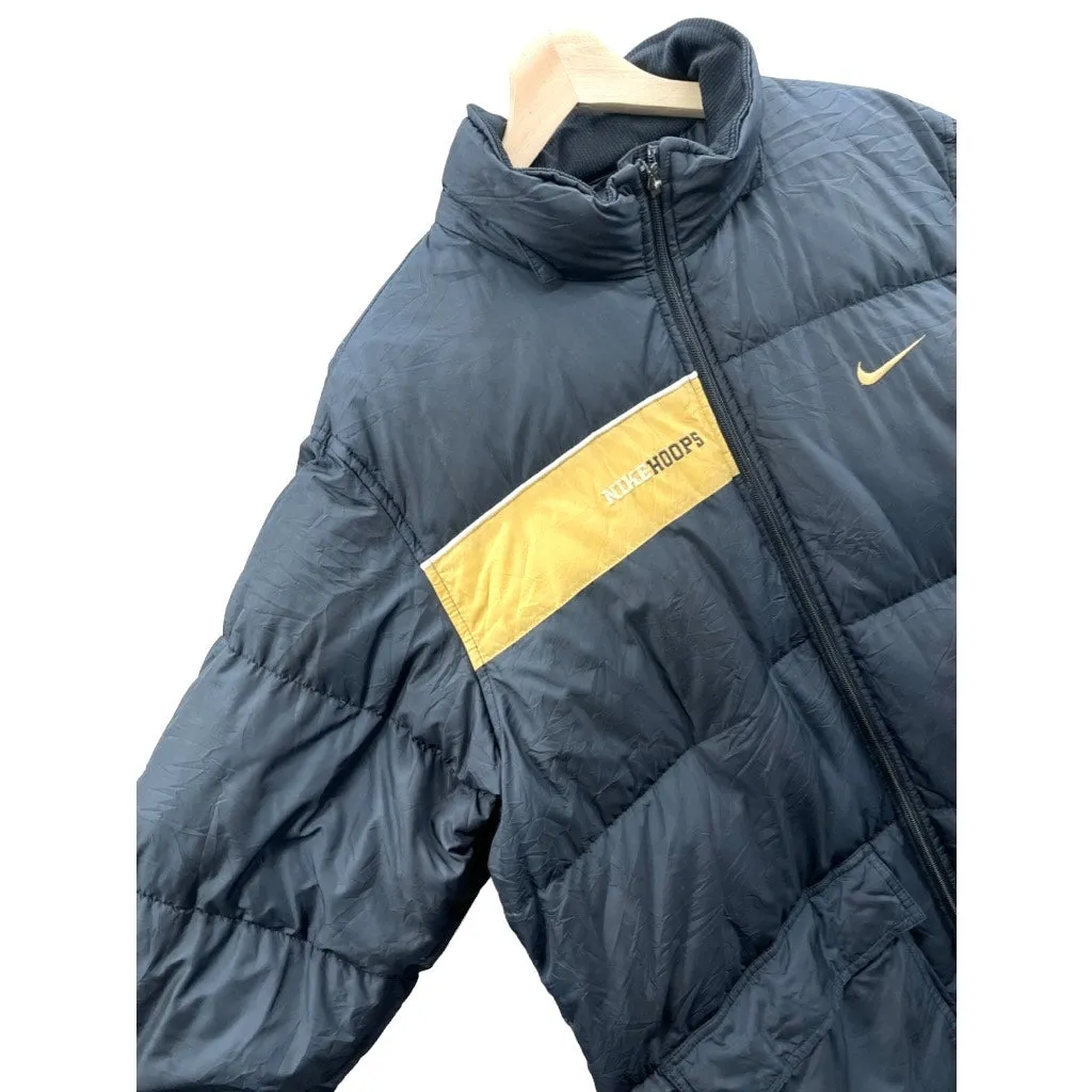 Vintage 2000's Nike Hoops Embroidered Down Puffer Jacket