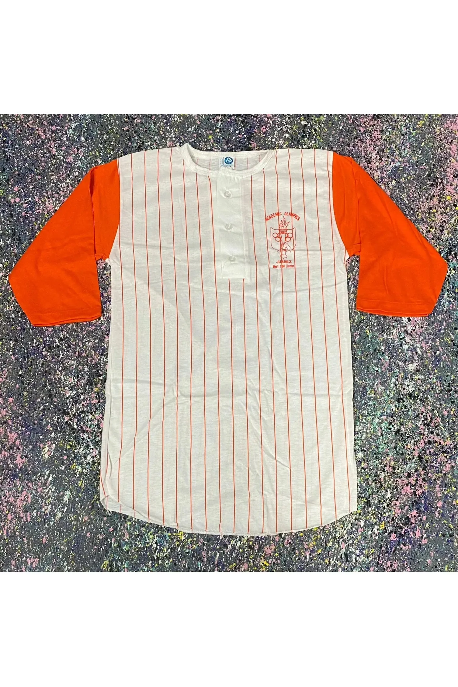 Vintage Artex 1984 Academic Olympics Baseball 3/4 Sleeve Tee- S