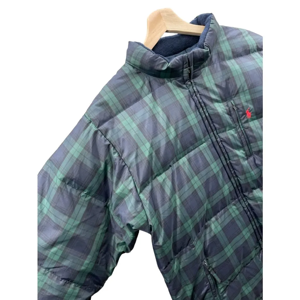 Vintage Polo by Ralph Lauren Men's Flannel Plaid Down Puffer Jacket