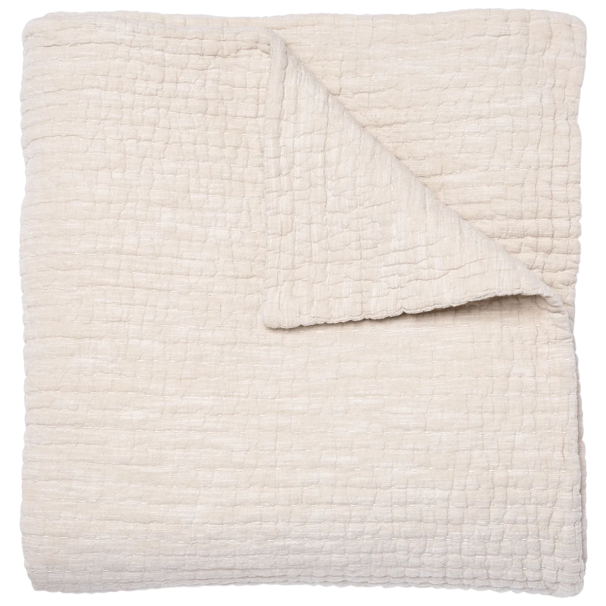 Vivada Sand Quilted Coverlet by John Robshaw