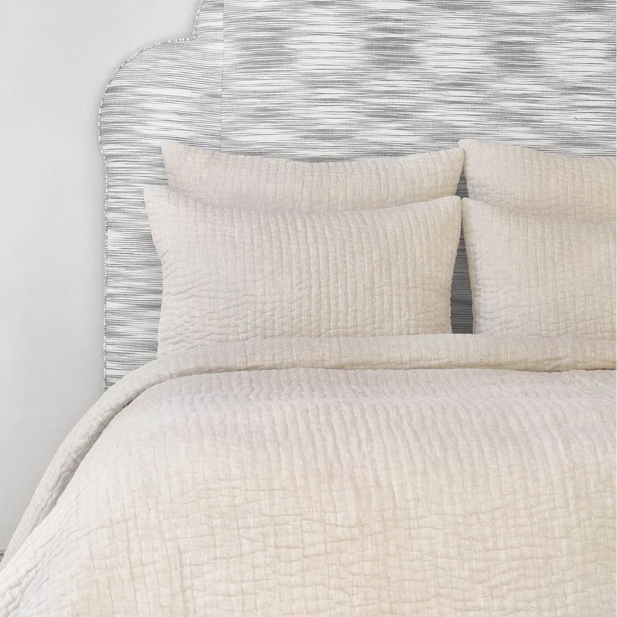 Vivada Sand Quilted Coverlet by John Robshaw